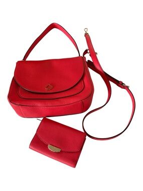 kate  spade Pebbled Leather Shoulder Bag with Matching Wallet
